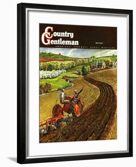 "Spring Plowing," Country Gentleman Cover, May 1, 1945-Peter Helck-Framed Giclee Print