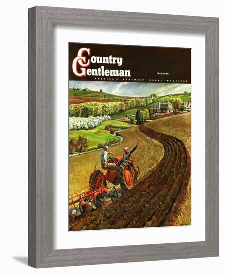 "Spring Plowing," Country Gentleman Cover, May 1, 1945-Peter Helck-Framed Giclee Print