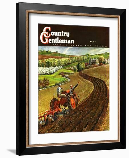 "Spring Plowing," Country Gentleman Cover, May 1, 1945-Peter Helck-Framed Giclee Print