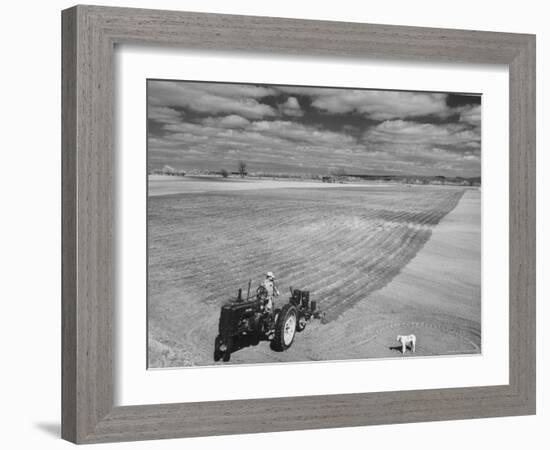 Spring Plowing in de Soto Kansas-Francis Miller-Framed Photographic Print