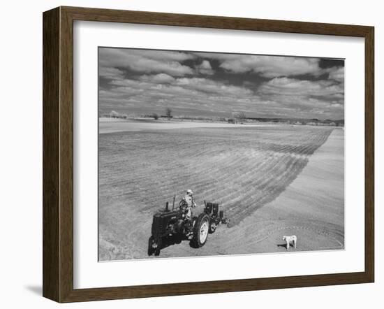 Spring Plowing in de Soto Kansas-Francis Miller-Framed Photographic Print