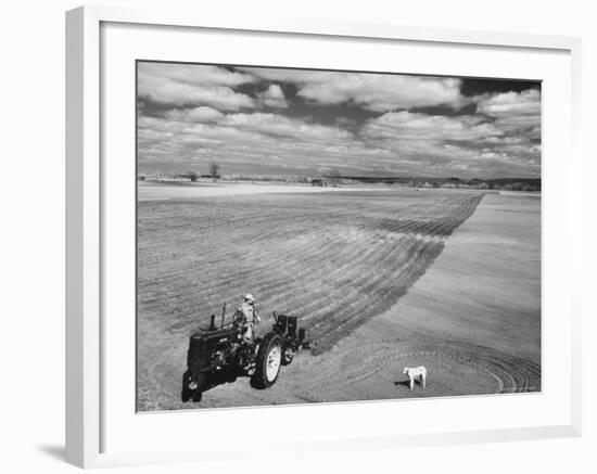 Spring Plowing on Farm in de Soto, Kansas-Francis Miller-Framed Photographic Print