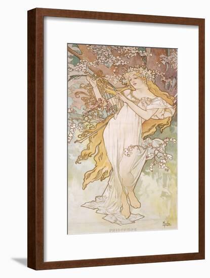 Spring; Printemps, C.1896-Alphonse Mucha-Framed Giclee Print