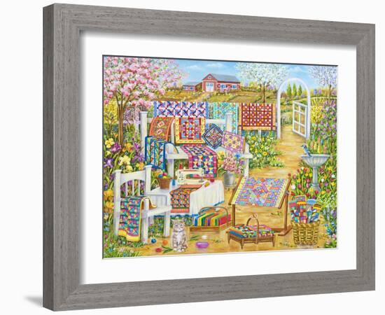 Spring Quilting-Vessela G.-Framed Giclee Print