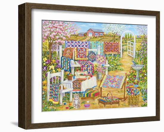 Spring Quilting-Vessela G.-Framed Giclee Print