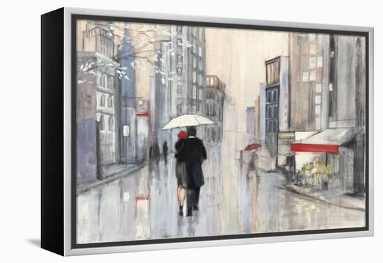 Spring Rain New York-Julia Purinton-Framed Stretched Canvas