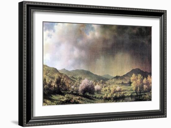 Spring Rain, The Valley Of Connecticut-Martin Johnson Heade-Framed Art Print