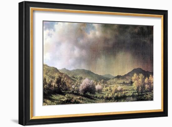 Spring Rain, The Valley Of Connecticut-Martin Johnson Heade-Framed Art Print