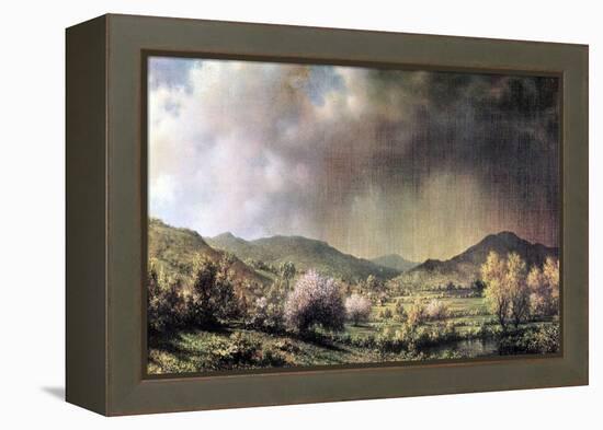 Spring Rain, The Valley Of Connecticut-Martin Johnson Heade-Framed Stretched Canvas