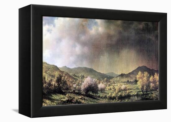 Spring Rain, The Valley Of Connecticut-Martin Johnson Heade-Framed Stretched Canvas