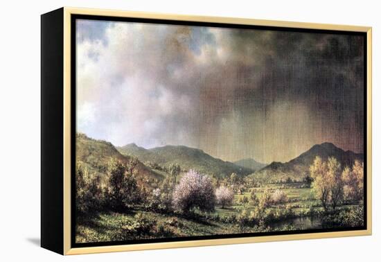 Spring Rain, The Valley Of Connecticut-Martin Johnson Heade-Framed Stretched Canvas