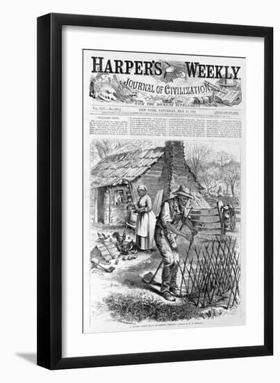 Spring Scene Near Richmond, Virginia from Harper's Weekly, Pub. 1870-William Ludlow Sheppard-Framed Giclee Print