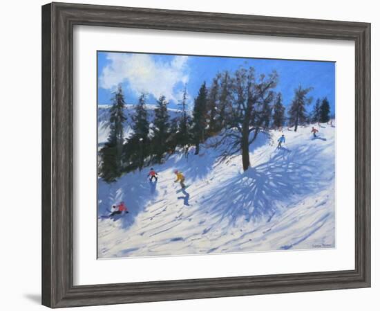 Spring Skiers, Verbier, 2010-Andrew Macara-Framed Giclee Print