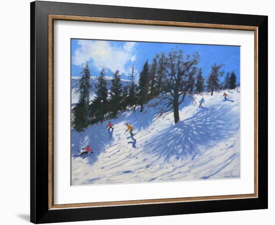 Spring Skiers, Verbier, 2010-Andrew Macara-Framed Giclee Print