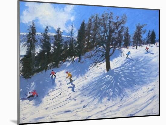 Spring Skiers, Verbier, 2010-Andrew Macara-Mounted Giclee Print