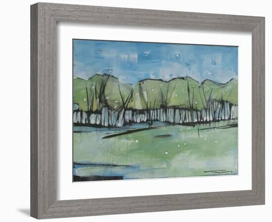 Spring Snow Treeline-Tim Nyberg-Framed Giclee Print