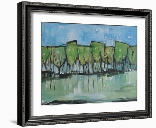 Spring Snow Wineglass Trees-Tim Nyberg-Framed Giclee Print