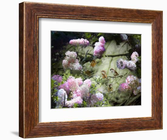 Spring Sparrows, 2020, (composite painting)-Helen White-Framed Giclee Print