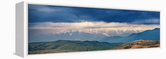 Spring Storm, Rain and Clouds in Carpathian Mountains-Maxim Weise-Framed Premier Image Canvas