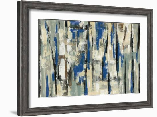 Spring Stripes Blue-Silvia Vassileva-Framed Art Print