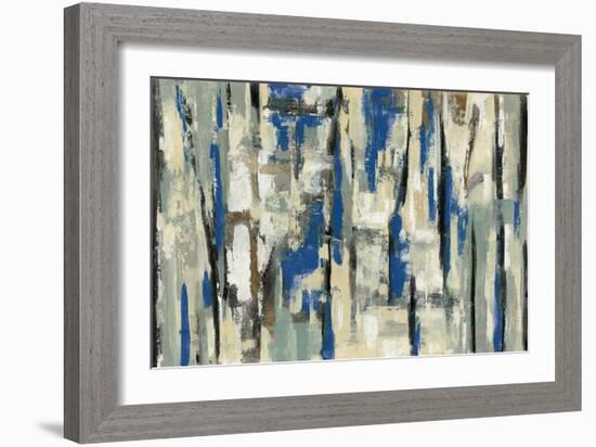 Spring Stripes Blue-Silvia Vassileva-Framed Art Print