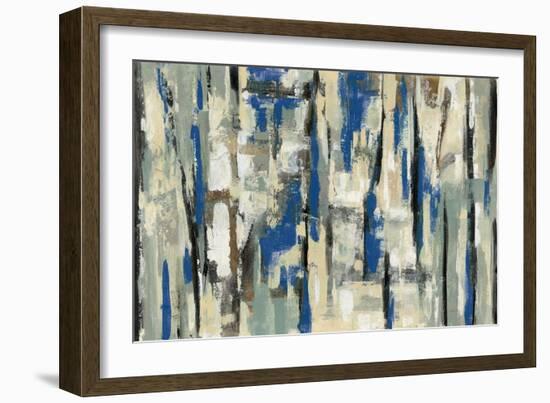 Spring Stripes Blue-Silvia Vassileva-Framed Art Print