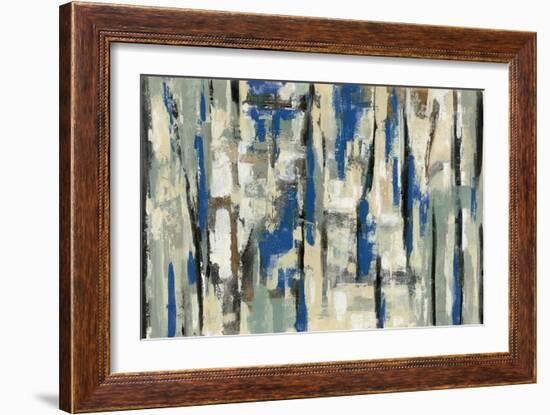 Spring Stripes Blue-Silvia Vassileva-Framed Art Print