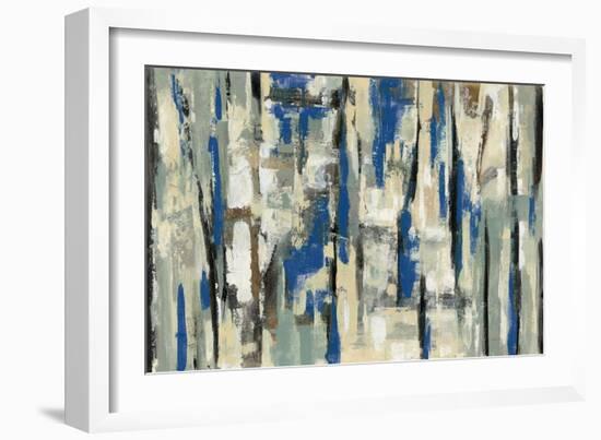 Spring Stripes Blue-Silvia Vassileva-Framed Art Print