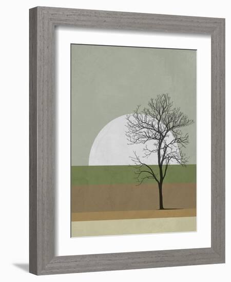 Spring Sunset Tree-Jasmine Woods-Framed Art Print