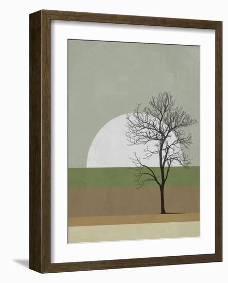 Spring Sunset Tree-Jasmine Woods-Framed Art Print