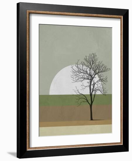 Spring Sunset Tree-Jasmine Woods-Framed Art Print