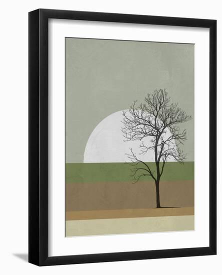 Spring Sunset Tree-Jasmine Woods-Framed Art Print