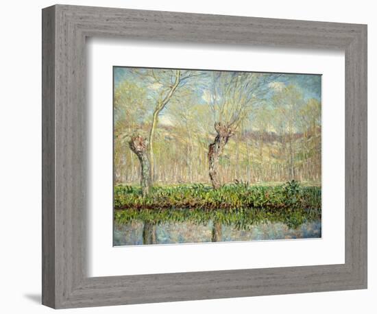 Spring, the Border of L'Epte; Printemps, Bord De L'Epte, 1885-Claude Monet-Framed Giclee Print