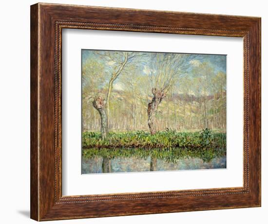 Spring, the Border of l'Epte-Claude Monet-Framed Giclee Print