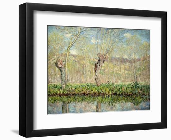 Spring, the Border of l'Epte-Claude Monet-Framed Giclee Print