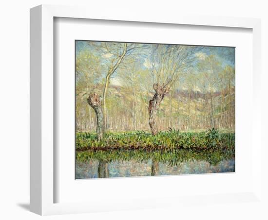 Spring, the Border of l'Epte-Claude Monet-Framed Giclee Print