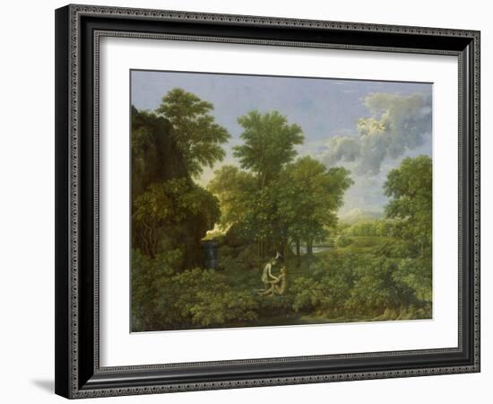 Spring, (The Earthly Paradise), 1660-1664-Nicolas Poussin-Framed Giclee Print