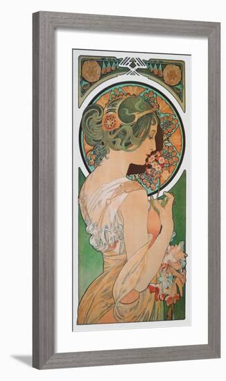 Spring: The Primula , c.1899-Alphonse Mucha-Framed Art Print