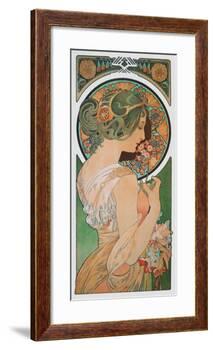 Spring: The Primula , c.1899-Alphonse Mucha-Framed Art Print