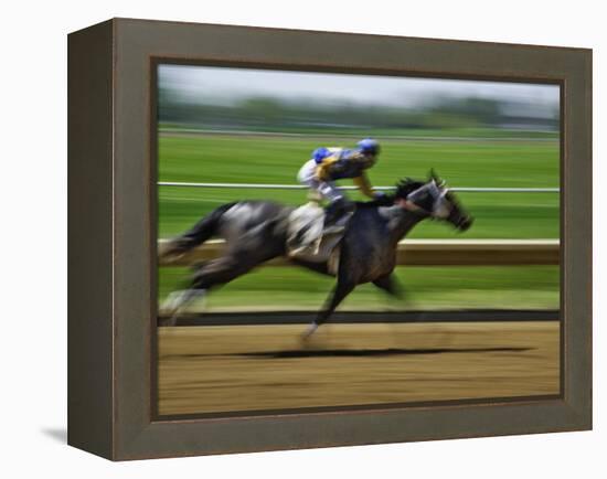 Spring Thoroughbred Horse Racing at Keeneland, Kentucky, USA-Adam Jones-Framed Premier Image Canvas