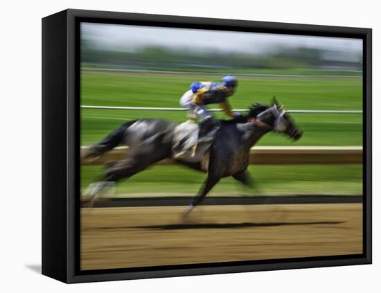 Spring Thoroughbred Horse Racing at Keeneland, Kentucky, USA-Adam Jones-Framed Premier Image Canvas