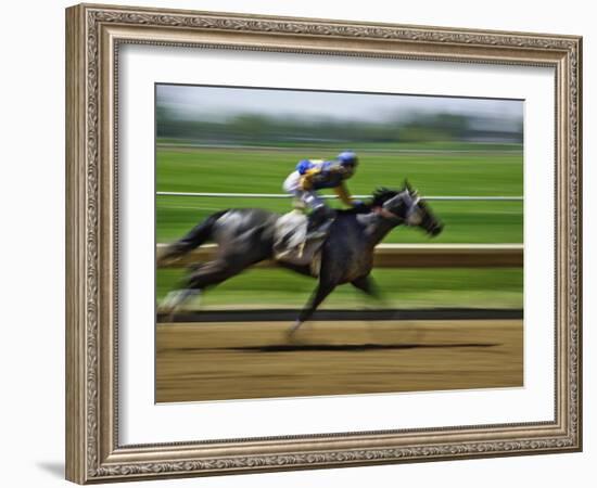 Spring Thoroughbred Horse Racing at Keeneland, Kentucky, USA-Adam Jones-Framed Photographic Print