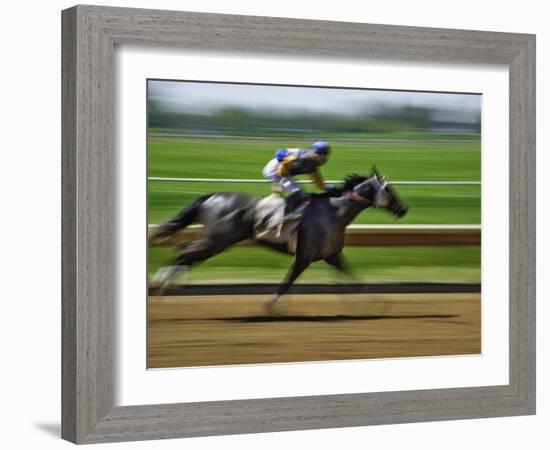 Spring Thoroughbred Horse Racing at Keeneland, Kentucky, USA-Adam Jones-Framed Photographic Print