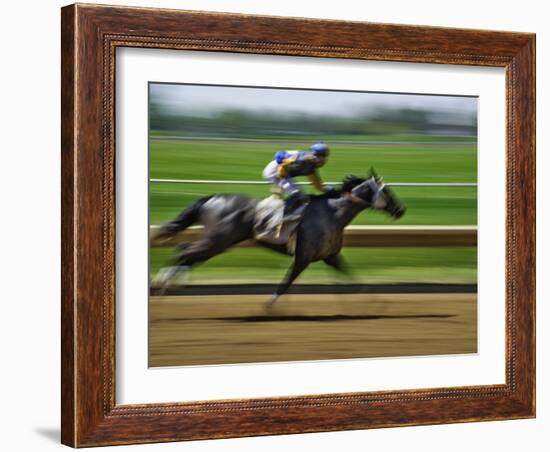 Spring Thoroughbred Horse Racing at Keeneland, Kentucky, USA-Adam Jones-Framed Photographic Print