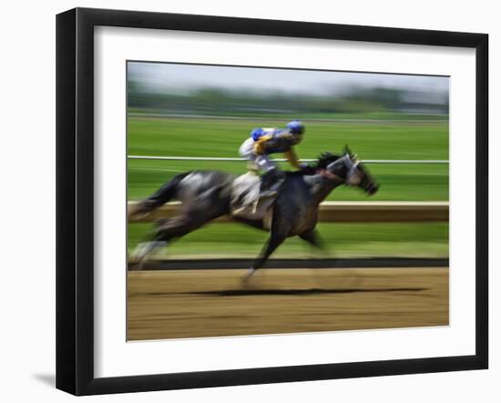 Spring Thoroughbred Horse Racing at Keeneland, Kentucky, USA-Adam Jones-Framed Photographic Print