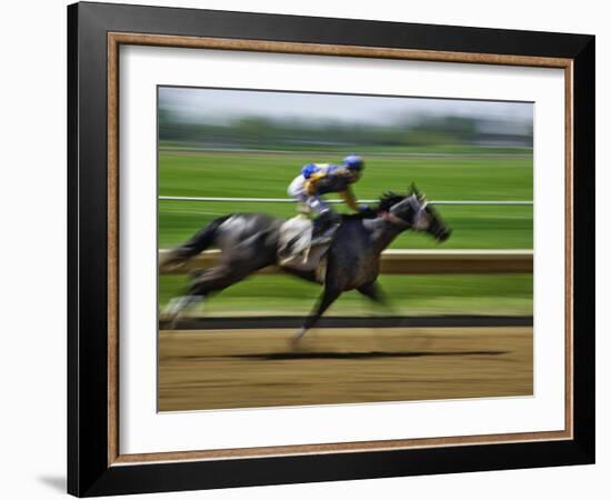 Spring Thoroughbred Horse Racing at Keeneland, Kentucky, USA-Adam Jones-Framed Photographic Print