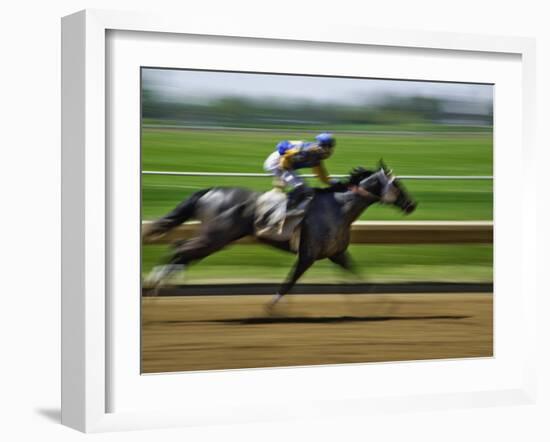 Spring Thoroughbred Horse Racing at Keeneland, Kentucky, USA-Adam Jones-Framed Photographic Print