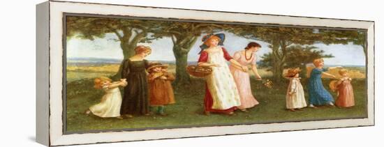 'Spring time' by Kate Greenaway-Kate Greenaway-Framed Premier Image Canvas