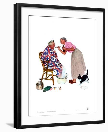 Spring Tonic-Norman Rockwell-Framed Art Print