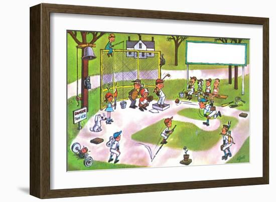 Spring Training - Jack & Jill-Lee de Groot-Framed Giclee Print